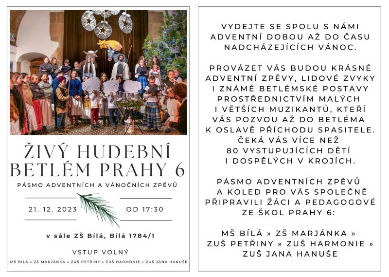 Pozvánka na Živý Betlém 21 12 2023